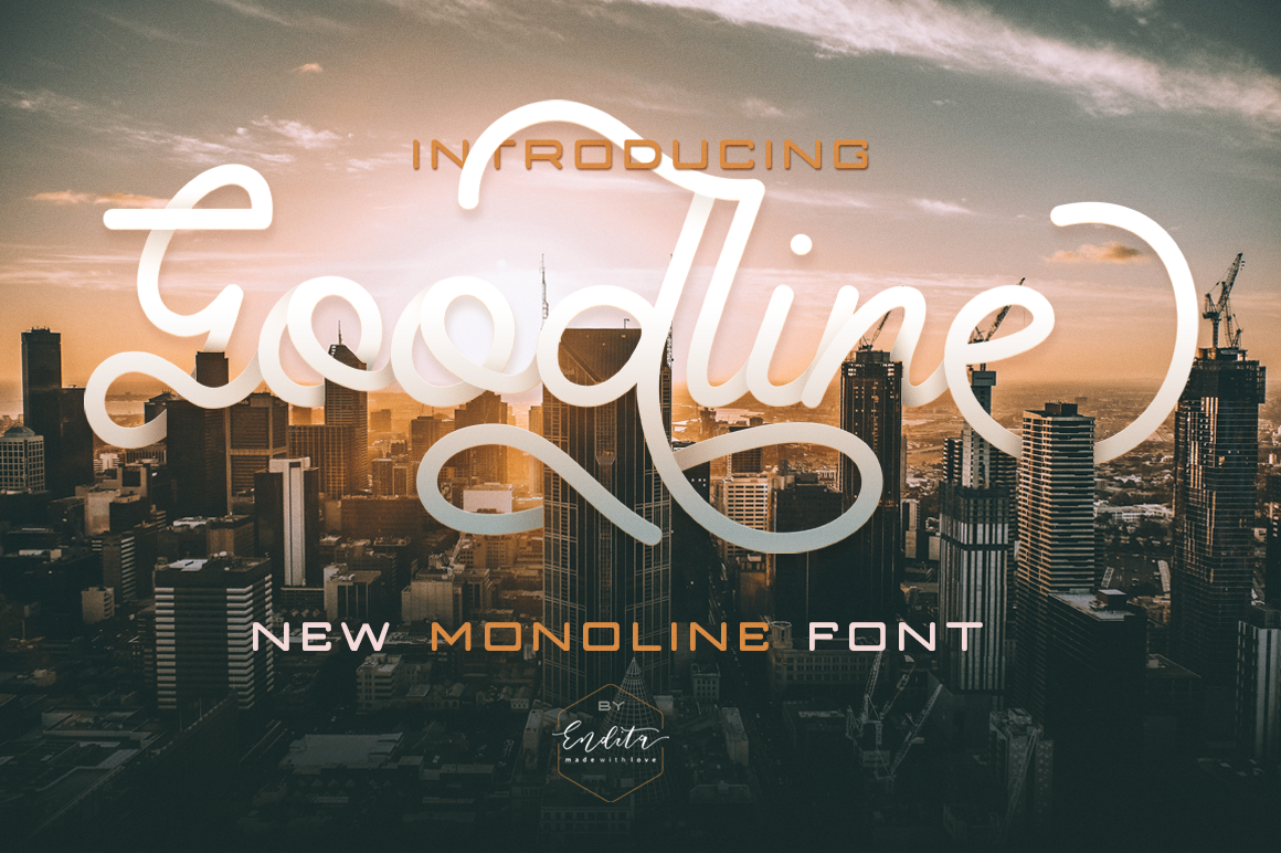Goodline - Monoline: A Modern Display Font for Web Design
