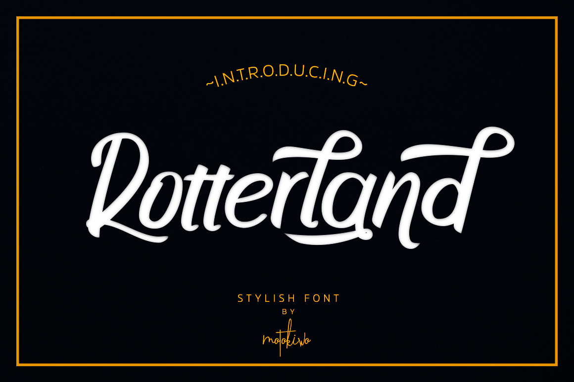 Rotterland: A Stylish Brush Lettered Font for Your Brand
