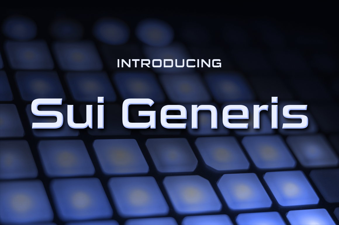 Sui Genesis: A Serious Font for Serious Branding Projects